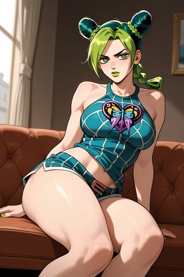 Jolyne, Big breasts, thick legs