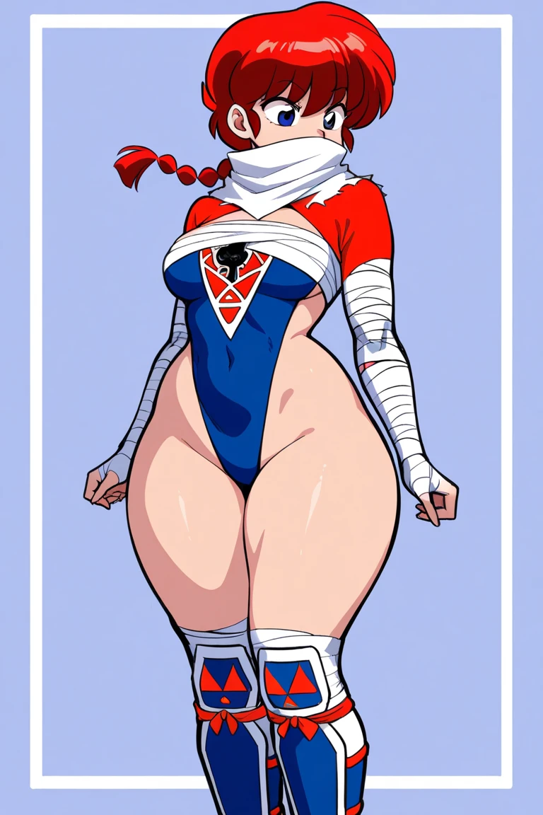 ((Glaceon)), anthropomorphic, big boobs, big ass, pokemorph, (((1girl))), (((red and white striped Bikini))), (red and black striped zip-up hoodie), (black stockings), (white sneakers), full body, cute and sexy, icy blue skin, (red and white striped bikini bottoms), long legs