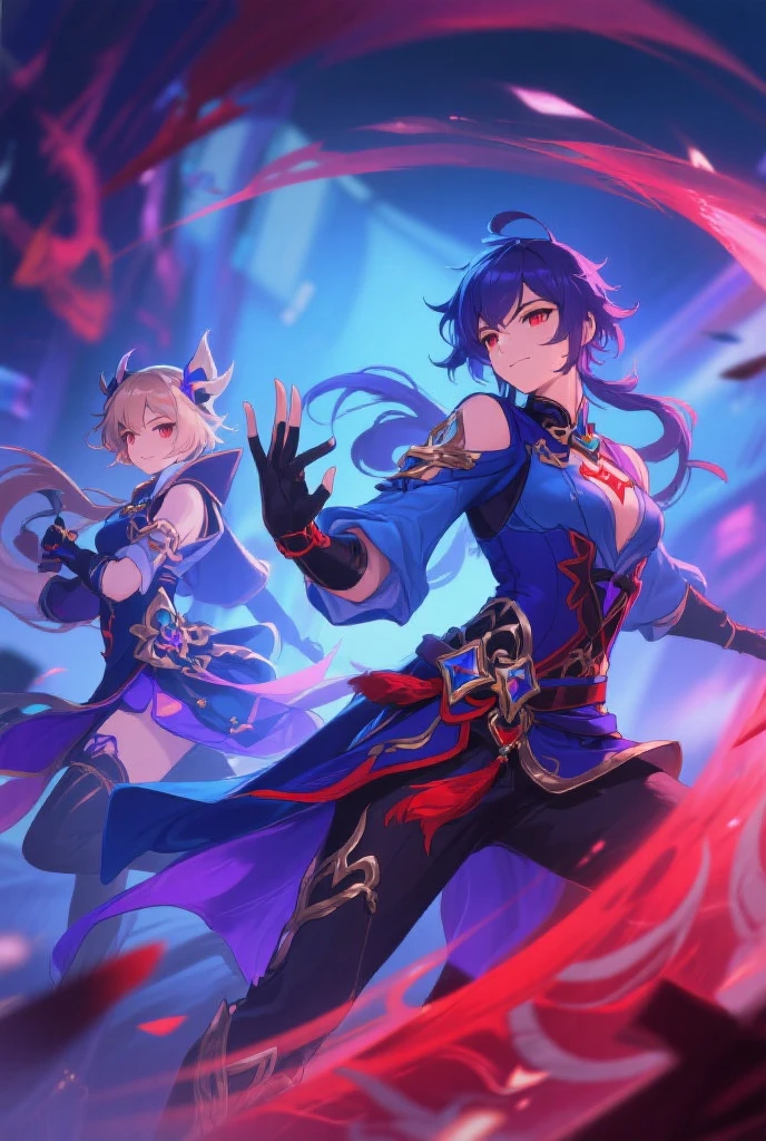 Full body, up view, fighting pose, muscular female fitness,Dinamic pose, shading, Character design sheet, pale skin, average breasts (muscular)) curly hair, hair, very long hair, sideless armor, belly uncover, uncover top, scars arms, cleavage breast, They are smiling, look at viewer, brown hair , multi angles, perspective, multiples views.