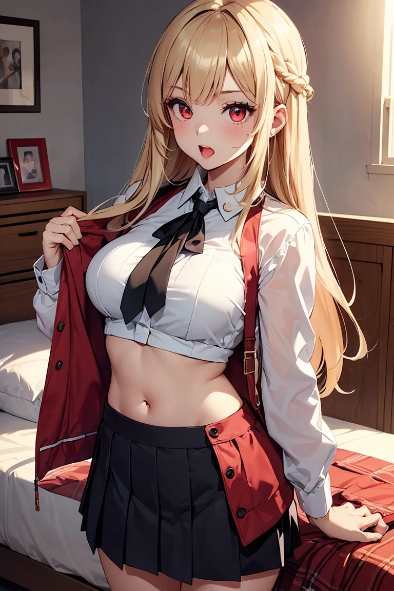 ulzang-6500-v1.1,(RAW photo:1.2), (Photorealistic:1.4),Beautiful Meticulous Girl, very detailed eyes and faces, Beautiful detailed eyes, absurderes, unbelievable Ridiculous, hugefilesize, ultra - detailed, A high resolution, The is very detailed，best qualtiy，tmasterpiece，kemomimi，((Japanes girl' high school uniform))，illustratio，Vista photos，Vista people，The is very detailed，CG，unified，8k 壁纸，Amazing Cleavage，finely detailled，tmasterpiece，best qualtiy，The is very detailed的 CG unified 8k 壁纸，light in face，cinmatic lighting, 1girll, 16 years old,pantyless，dynamicposes，Pantyhose，No underwear，has cleavage