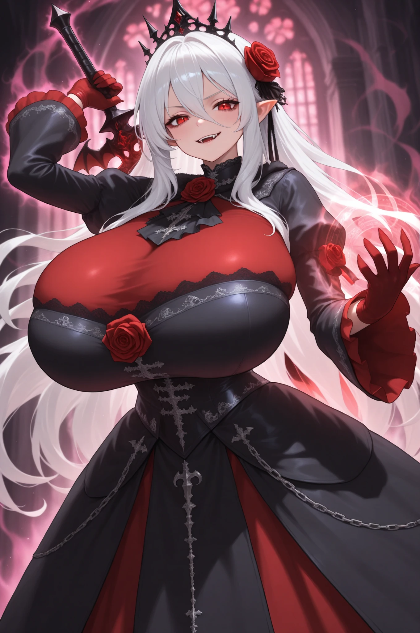 CovenSL, Ablaze, magie, mask, NinymGP, hair ornament, best qualityer, work of art, high resolution,breasts big,look of hatred,raining in the background