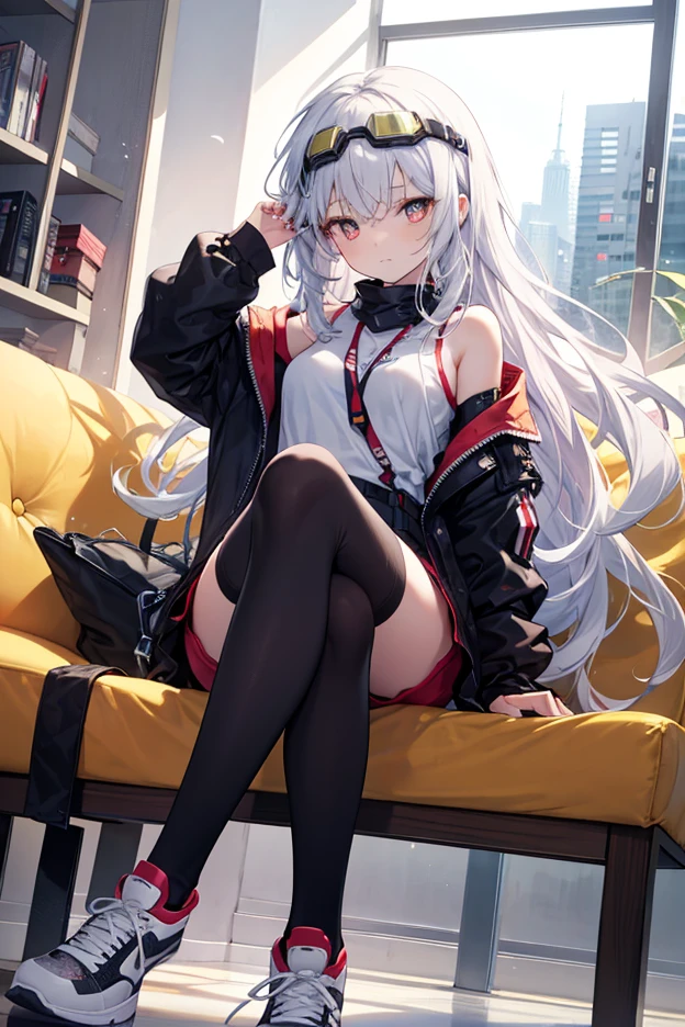anime girl, high heel boots, leg posing, best quality, leggings, foot close up view only, normal feet