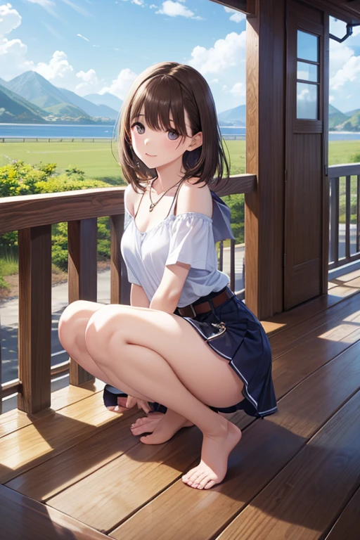Very detailed, (Anime illustration style:1.5)、High resolution,[8k画像],garden、全体的にLong Hair、1 girl, smile, dawn_Log Horizon, camisole、Shorts、sexy、blush、Long Hair, Black Hair、Bright eyes looking at the viewer, whole body, smile、Closed Mouth、Cowboy Shot、4K,8k,Extremely detailed CG、High resolution、超High resolution, Perfect lighting, Extremely detailed CG、Physically Based Rendering(Genuine、Realisticな、Realistic)、Spread your legs,Shorts