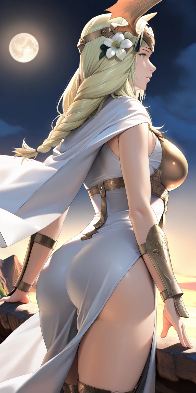 (((amazing powerful archery white girl))), showing her (((curvy))) yet athletic (((sensual full-body, back side, back view))), (perfectly angelic face), dressed in beautiful purple clothes with advanced tech (golden armor), featuring golden esoteric and charming details, long flowing curls and remarkably amber eyes with a (((third eye))), set against an (amazing mystic landscape) Hindu mythology. Colorful portrait, from behind, all highly detailed and advanced photography at 4k, 8k or higher resolution, details are intricate and exquisite, hyperdetailed, depth,