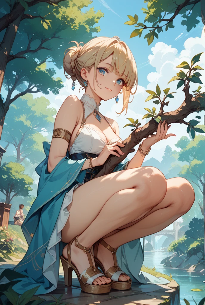 score_9, score_8_up, score_7_up,
1girl, solo, blue eyes, blonde hair, full nude sexy body, naked girl, tree, swing,
 <lora:PossumMachine:1> posmach,