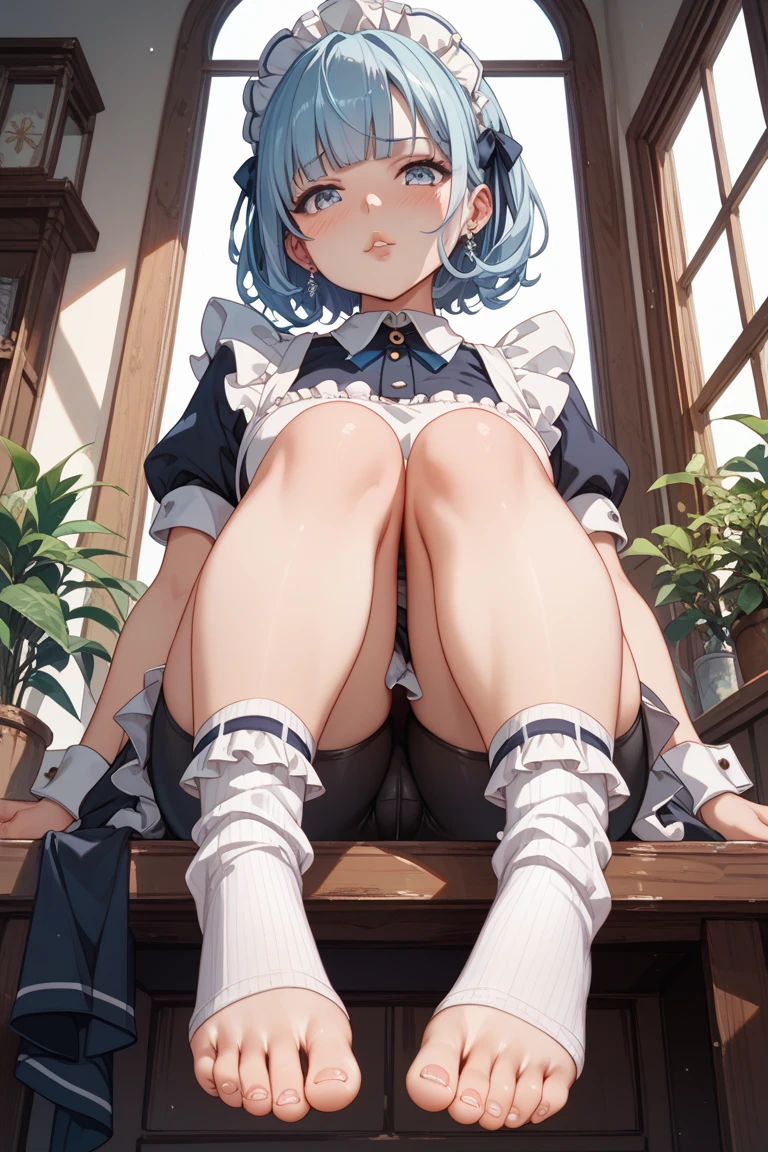 Lots of big explosions、fire、cigarette、(((A huge building sitting on top of)))、(((Rem from Re:NULL)))、Fisheye Lens、Plump thighs、Super huge breasts、looking at the camera、Embarrassed、Sweat it out、(Realistic photos:0.0), (ultra-realistic:1.0), (masterpiece:0.0), (Highest quality:1.3), Intricate details, Super detailed, Sharp focus, Full Color, (Depth of written boundary:1.0), (Ultra-fine illustration:1.0), (Natural light, dawn:1.0),
 (Three people:1.3), (Digital animation:1.0), (College years:1.0), (Fascinating anime), (smile:1.3),barefoot、
 The body is slim,(((Black gothic frill maid clothes)))、Maid clothes、Black loafers, (Mecha Girl:1.0), (Sweaty skin:1.1), futuristic science city, (city:0.0), (Laboratory:0.8), (construction site:1.5), (Full Body Shot:1.2), (From below:0.1), Sitting, Spread your legs
