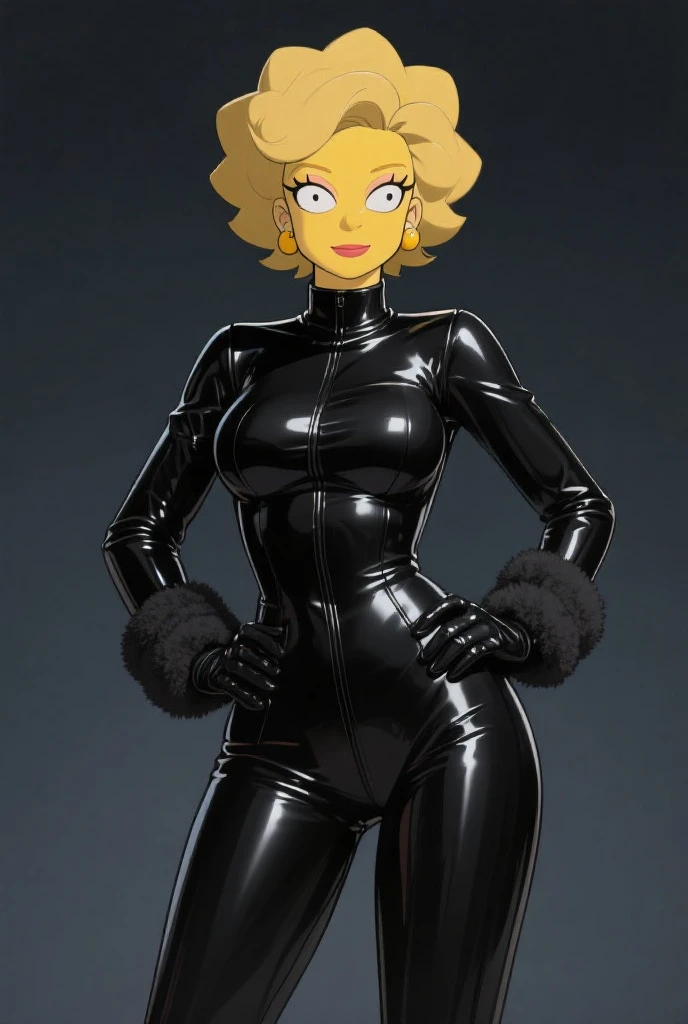 1girl, blonde short hair, blue eyes, black gloves, lether belt, fishnets,3DMM,MJ3D