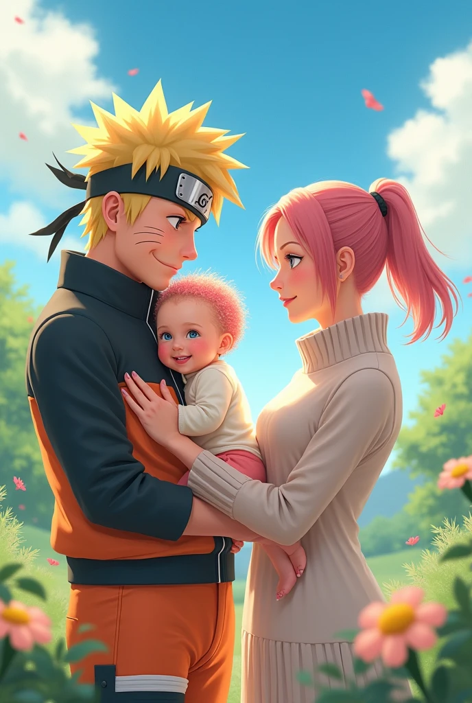 Family of Naruto colour his wife hair pink