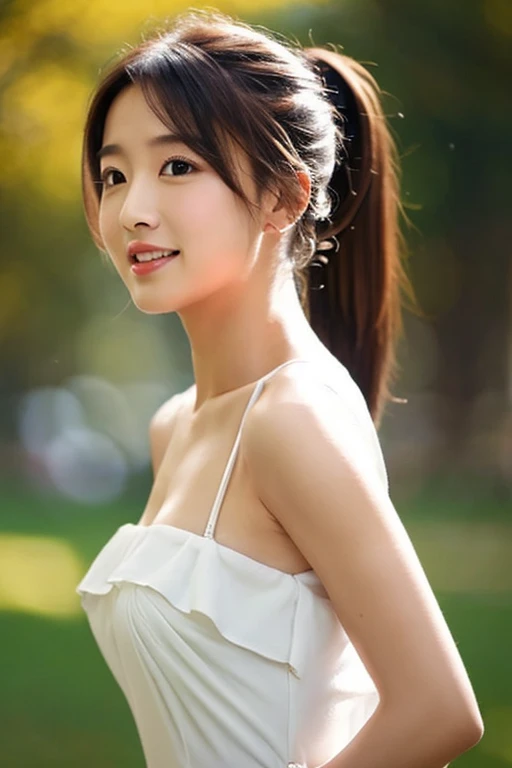 masterpiece,best quality,(Japanese girl),((Beautiful girl)),cleavage,(off shoulder:1.2),(perfect body beauty:1.2),(shy smile),from above