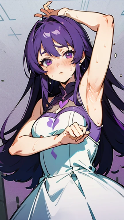 long hair, purple eyes, blue hair, blunt bangs, , empty eyes , large breasts, nipple, Running, , Heavy snowfall area, frozen, (Sweating profusely, Love juice, Wet Woman, female ejaculation) crying ,Naked ice girl, alone, Smile, Naked, Drooling, solo, , Peeing, lactation, projectile lactation