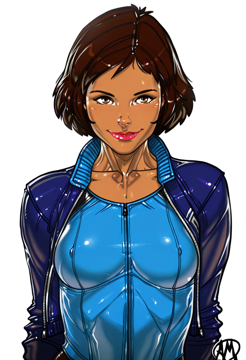 (best qualityer:1.3), (4K quality), 1 MATURE WOMAN, My hero, Boku no hero, ((face detailed)), (blush), citys, (leather trousers)