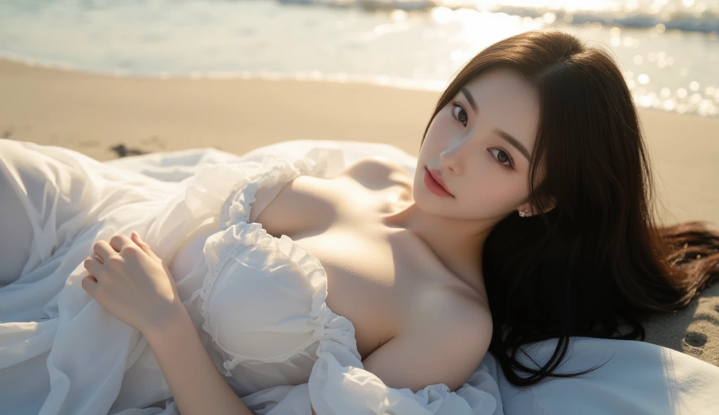 8K, Top Quality, Intricate Details, Ultra Detail, Ultra High Resolution, Masterpiece, random angle, Slender, Smile, (Makeup: 0.4), (Fluffy Blue Eyes: 1.21), blue Eyes,, ((full body)), 1girl, solo, 1 girl, (( full body)), close-up shot, arm up, armpit , ((tall)), (((fit body))), (((slim face))), sharp face, sharp eyes, (((black hair, long hair, )) (detailed face), sharp face, small lips, thin lips, ,
(( nake detailed face, detailed breast, , breast, detail,utiful girl with accentuated slender abs: 1.4, Six Pack Abs: 1.4, Bust Botox, Big, Perfect Body, detail leg, (( moonlight)), top of mountain