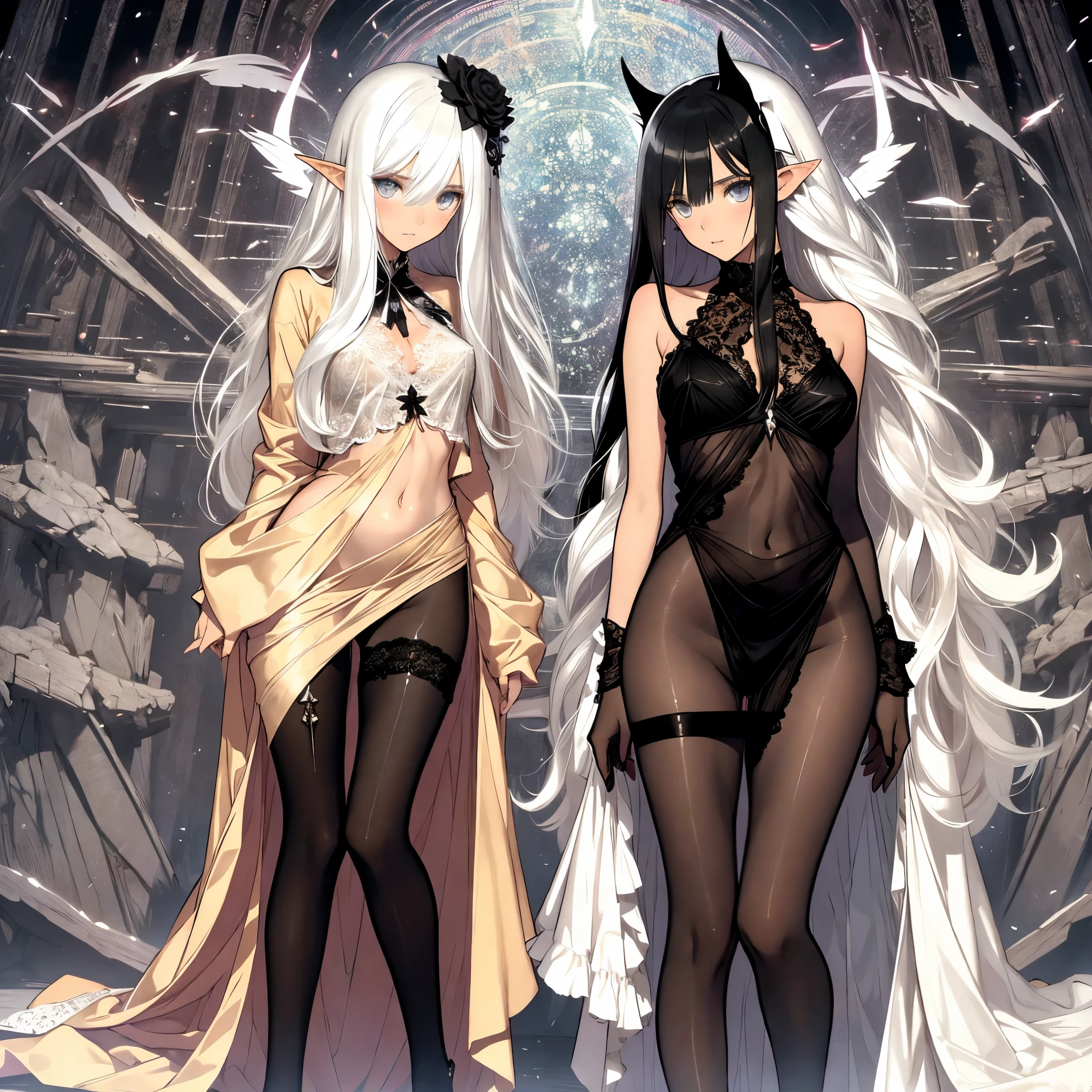 (((small and young girl))),character sheet, same character, l((Dragoness of Souls with long silver hair that is loose and straight, one of her hair reaches her face)),(((Colorful skin,Light blue skin color))),(blue eyes like emeralds), pointed elf ears, ((with a Dark blue horn)),((Huge tail with dark blue scales, tail with light blue emeralds)),(sexy body),(Rounded medium breasts and big butt),((skin-tight dress that shows her body like navel and back)),((high quality)),((high resolution)), ((detailed)), ((vibrant colors)) , ((correct proportions)), ((perfect anatomy)), ((detailed eyes)), ((realistic eyes)),((detailed background)), ((realistic environment)), ((no deformations))