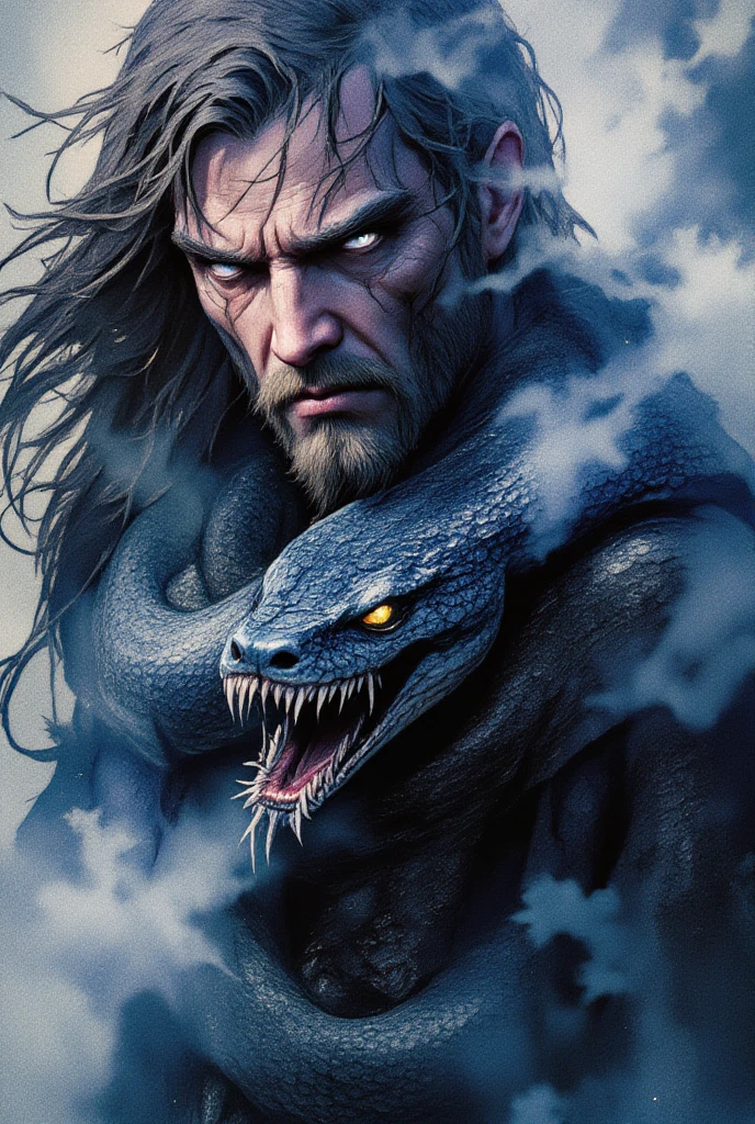 close-up of a man with a dragon in the background, fantasy male portrait, Epic fantasy portrait, Graphic artist Magali Villeneuve, Fantasy character portrait, Portrait of Geralt of Rivia, fantasy art smug smile man, a portrait of a male elf, epic fantasy character art, Magali Villeneuve, fantasy portrait, The Man with the Soul of a Dragon