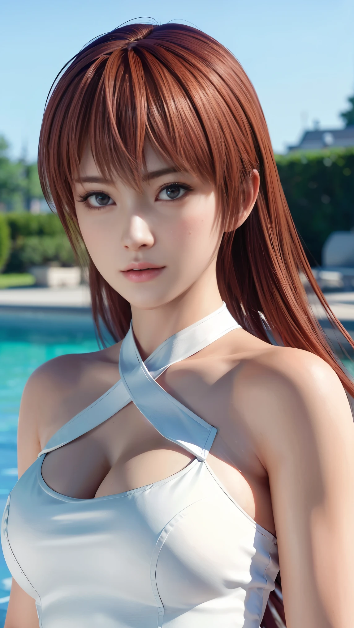 Kasumi, (best quality,Super Detail),(realistic:1.37), pretty and detailed face, Ultra Realistic Textures, delicate face, delicate body, bright colors. high image quality, 8k. athletic body.