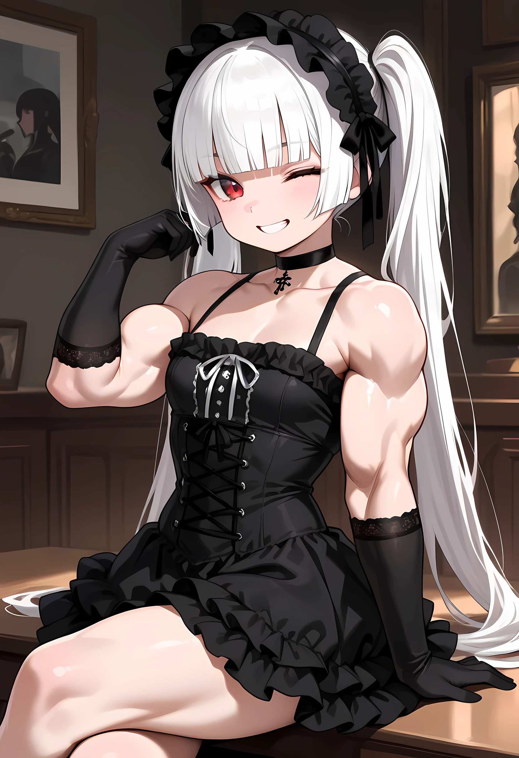 sexy girl no clothes, big bobs , White background sexy pantyhose, sweating a lot, gloves on hands, white hair, detailed blue eyes
