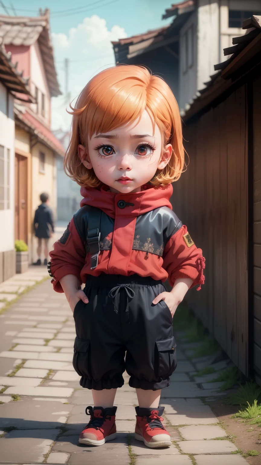 Sad sitting child