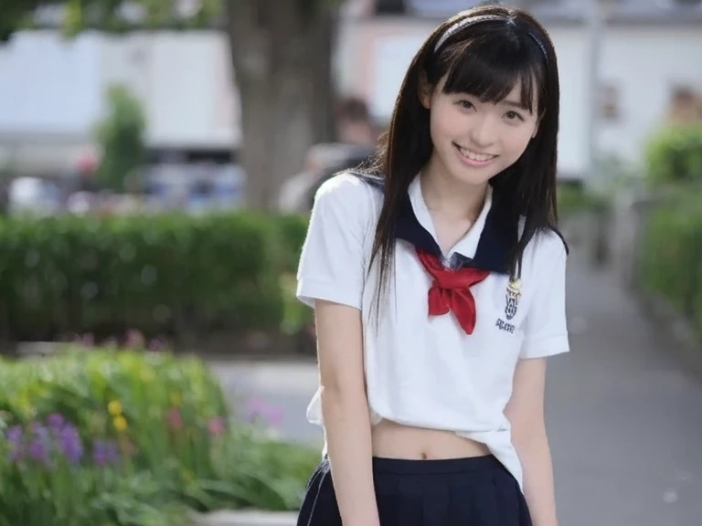 Japanese,Beautiful girl at 6 years old:1.85,Baby Face:1.85、Ultra-flat chest:1.85、Ultra short height、An innocent smile,cute,Primary school students,Private elementary school uniforms,Summer clothes、clavicle、Skirt flip:1.85、Nipples