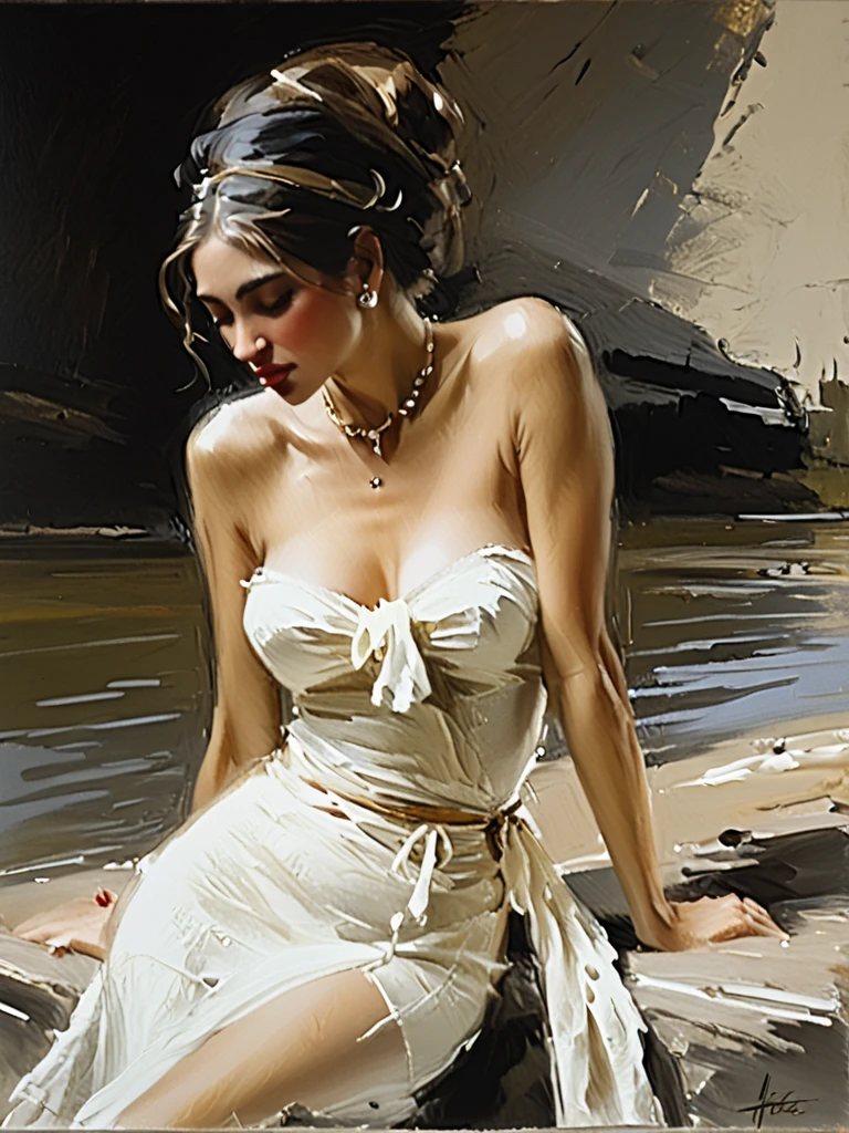 master part, best quality, Egypt goddess bathing in a lake below a night sky full of stars, appearing from paint to colored liquid oil, swirling ink, Cinematic lighting, Directed by: Karol Bak, Pose de corpo inteiro, ÂngelaBaby, ((pintura, lona, belas artes)), circunstanciado, (Arte de Fantasia), Fresco, ((Arte Digital)), (digital illustation), 4k, trending on ArtStation, trending in cgsociety, cinemactic, Agfacolor, low coloration, Norman Rockwell, Franz Xaver Winterhalter, Jeremy Mann, Artgerm, Ilya Kuvshinov, Anjos Cecile, Michael Garmash