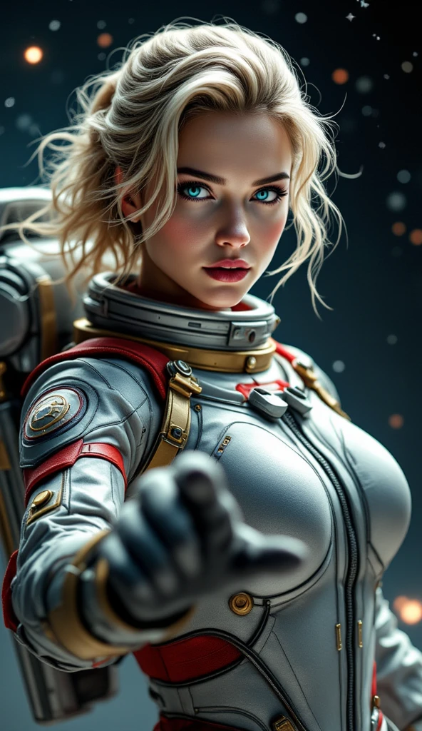 (bangs:1.3), (deep blue space :1.5), (mixed white hair :1.4),(perfect skin girl:1.4),(beautiful hair1.3),(big boobs:1.3)
(black carbon suits:1.3),(neatly groomed short hair :1.4),(white eyes:1.5),(after strike impact driven:1.5)