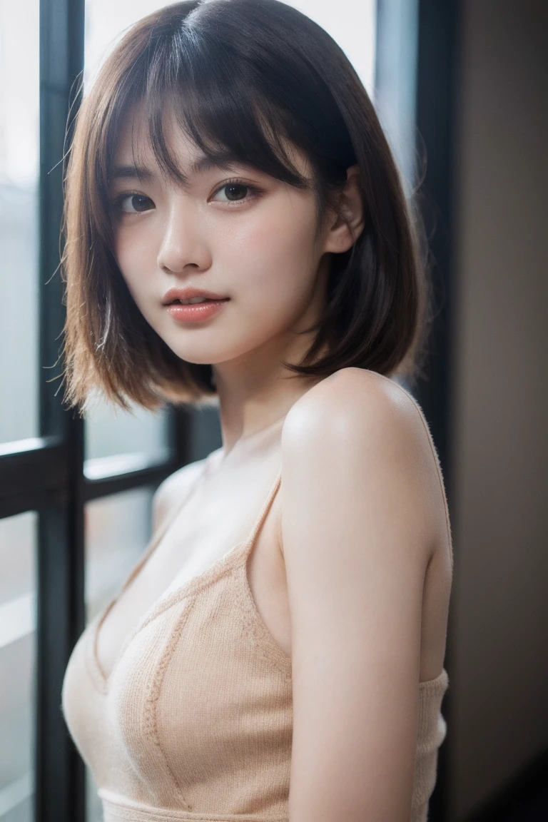 8K, Ultra-high resolution, Highest quality, masterpiece, 三分割法によるphotograph,Surreal, photograph, 1 Girl, (16 years old:1.3), pretty girl, Cute face, Beautiful eyes in every detail, 細かくdetailedに,masterpiece,One Girl:1.2, Japan Female Announcer, full body,athletic,Bob with bangs,shiny hair,glaring,bikini,High leg cut,Full of sex appeal,Beautiful leg line beauty,Looking at the audience、beauty、(((Ideal body type))),A cup small breasts :2,、Portraiture:2、Perfect Anatomy、鮮明なdetailed、detailed、Surreal、Light and shadow,Strong light
