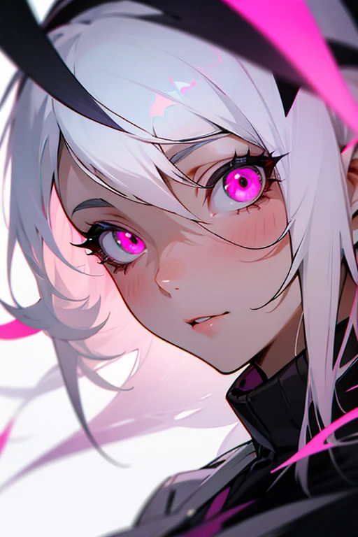 white boy transparent bra half transparent white hair pink ????? makeup pink penis gay