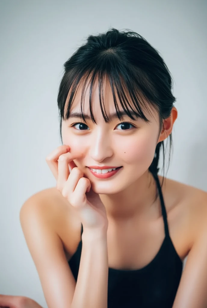 masterpiece,best quality,ultra detailed,highres,high-resolution,4k portrait,8k portrait,unity 8k wallpaper,extremely detailed CG unity 8k wallpaper,realistic,RAW photo,real person,portrait photography,photorealistic,shiny skin,detailed skin,skin pores,professional photography,real human,accurate anatomy,(((perfect reproduction))),(((whole body))) ,Completely naked,momochi