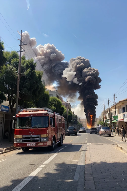 Bomberos apagando incendios