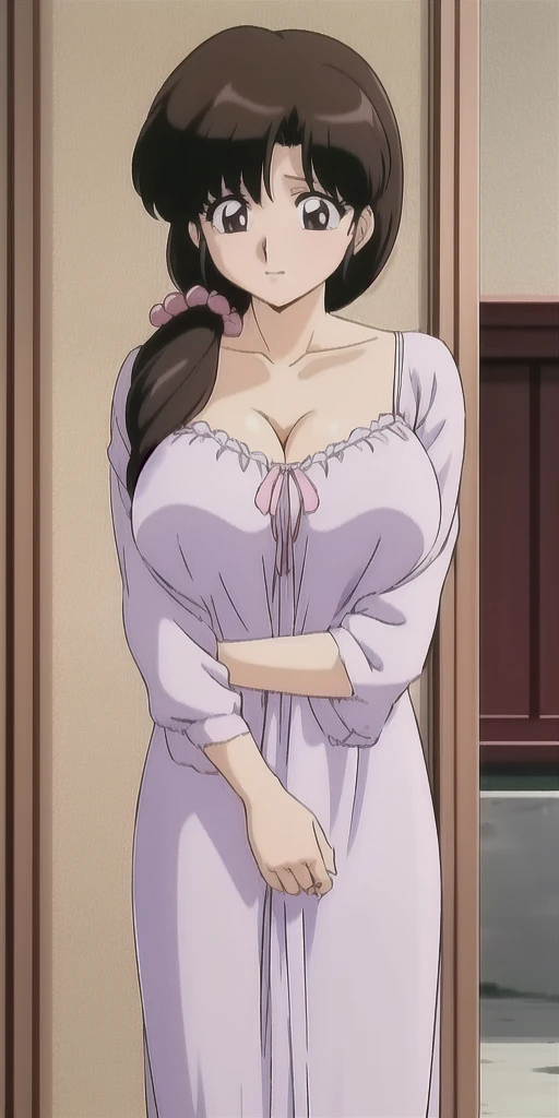 (8k, RAW photos, top quality, masterpiece: 1.2), (realistic, photorealistic: 1.37), (High Quality), (Ultra realistic), (High Details), (Face detail), (Shadow Detail), (Big breast : 1.3), 1 girl, (Mature Female), MILF, solo, Red eyes, Black hair, Gold earrings, Long hair, White Headband, Pink Lips, Blush, (Ultra Face Detailed), See Through Nightgown, Long Legs, (Wide Hips), Candid, Yor Briar, Anime, (Hand detailed), Fingers Detailed, Tatto, hand tatto