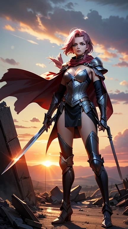 Transcendent Beautiful Girl Wolf Three-dimensional Feeling On the battlefield Sophisticated depiction Full body Seen directly from the front The main point of view is the figure Holding a weapon Bloody Muscular Female 15 years old~Around 25 years old Short hair Voluminous hair Red hair disheveled hairstyle Delicate beautiful face Anger Blood from the eyes Dress with shoulders out Big tits Dress with navel visible Absolute area Eye color(reddish) Tanned skin Beautiful accessories Sword Armor 8 times(Costumes that show cleavage )Absolute Realm Costume color(aurum) Full Moon Ruins Sense of Speed 2 8K wallpaper unified with highly detailed CG Ultra high definition 8K CG wallpaper Ultra detailed