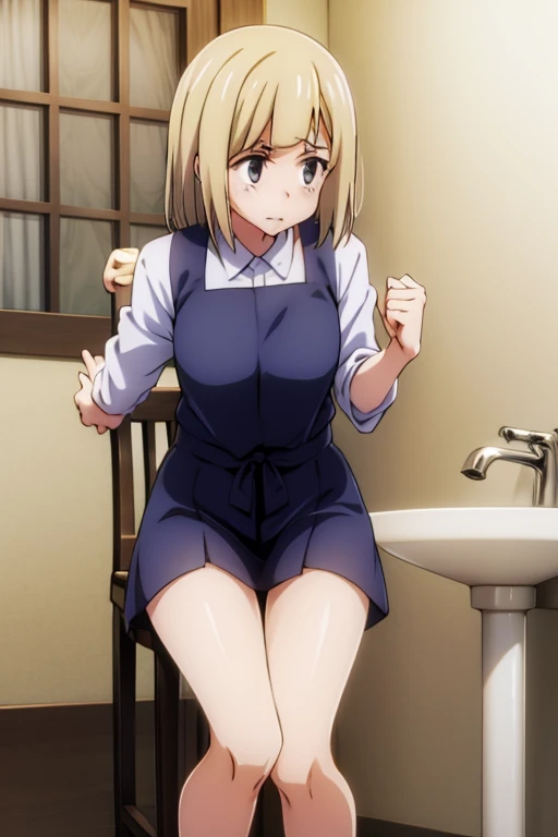 ((Correct Anatomy)),(Go up the stairs),(Female student)、((school uniform))、((Short sleeve))、(Mini Pleated Skirt),(((Black Stockings))),((Lace panties)),((Low - Angle)),((School stairs)),Ultra-high resolution,Mature Woman, Mature Woman, Very detailed,Sunburned skin,Brown Skin, (Big Breasts),((Beautiful feet)),Perfect hands, Detailed fingers, Beautiful details, ((Long blonde hair)),((ponytail)),Black Choker, Earrings,Perfect Eyes, Captivating eyes,(open-chest)