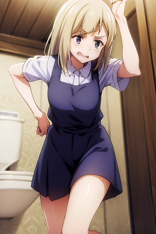 One Girl,Satoko Hojo,(masterpiece、Highest quality),Pink eyes、Big eyes,bangasterpiece, Highest quality) 、Green sleeve dress、、???????? 、male、(standing doggy Sex, dd, transformation, ???) ,(((?????? Expression))),panic,Hollow Eyes、Are crying、Watery eye、Anxious expression、,Open your mouth、tongue、bukkake,