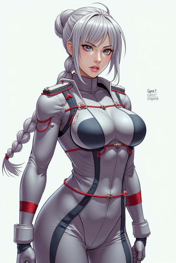 (((Annie Lennox))), (((colorful suit))), (scars), (((bandaged arms))), (((colorful clothes))) (( hood)), (((best quality: 1.4))), (Unbeatable masterpiece), (hyper HD),(CG 8k hyper-realistic), beautiful face, (((breasts big))), (((hyper feminine))), sexly girl, ((round face)), black tattoo,（ultra short red hair with white highlights)), ((( sculptural body ))), (((1 Kizi))), Kizi tatuada de 25 anos com perfect body,,Beautiful and well-groomed face, (round face), muscular body:1.2,solid color detailed jacket, (Head to thigh photos)， Complex equipment, ，Tight clothes，With white stars and off-white stripes,,,,,Armor Metal Electronic Parts, Poison tattoos ) INFO, Kizi, (((standing alone))), , 24歳, sexy, pose de attitude, work of art, dancing, ((slight smile)), post-apocalypse, (((manga style))), bounty hunter, the way you want, perfect body, roupa moderna, advanced technology, white, yellow accent, black, red accent, fur collar jacket, sleeves with vertical striped pattern, background city, (( cowboy shot )). intricate visual, narrow waist, (((wide hips))), wide hips, fit thighs, (((thigh gap))), Thigh gap, background shows a futuristic airplane, open expression, expression happy