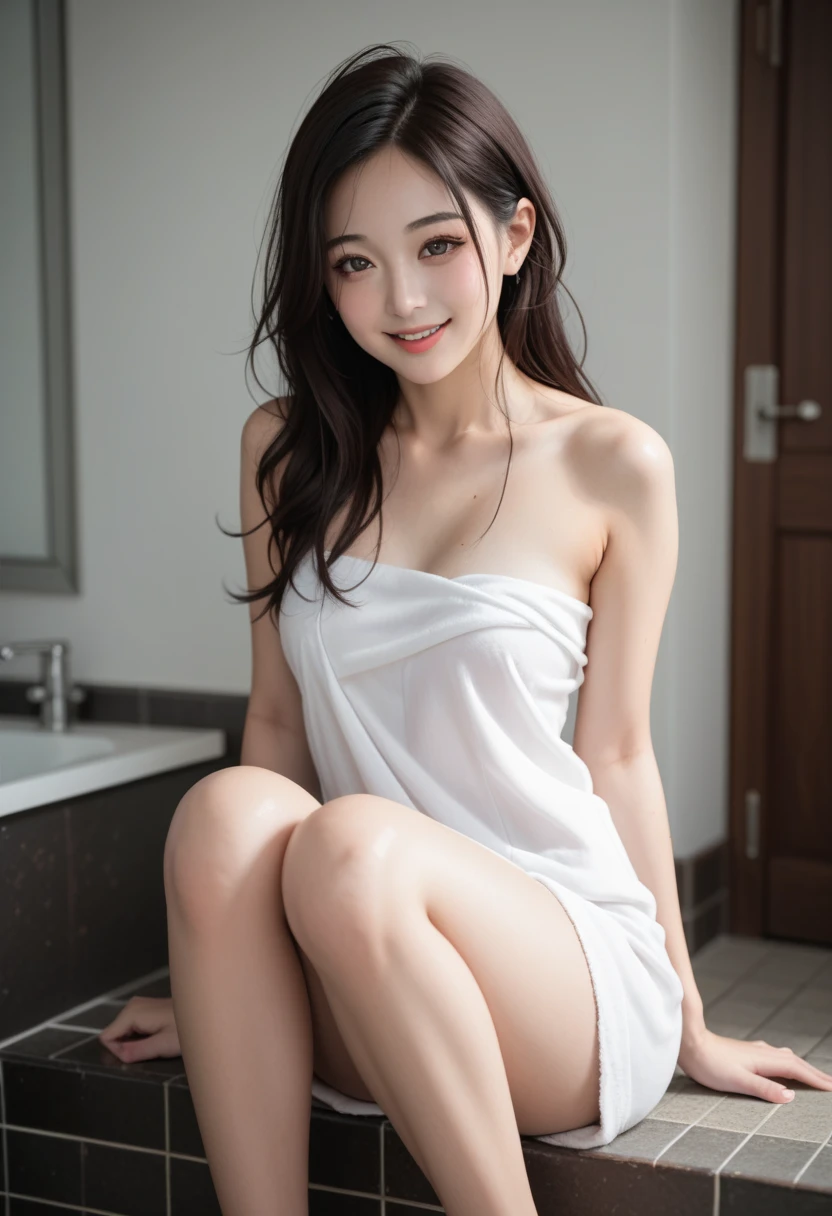 (naked、Embrace、2 people、Beauty、smile、highest quality、32k、masterpiece:1.3))、Delicate skin、Laughter、1 Slender Beauty:1.3、(F cup large:1.1、Slim Abs:1.2)、(naked)、(Highly detailed face and skin texture、fine grain、double eyelid、fine grain)、(Big eyes:1.3)、(clinic、Spread your legs)、(Super Beauty、Sharp focus:1.1、35mm lens、See through、bath、smile、