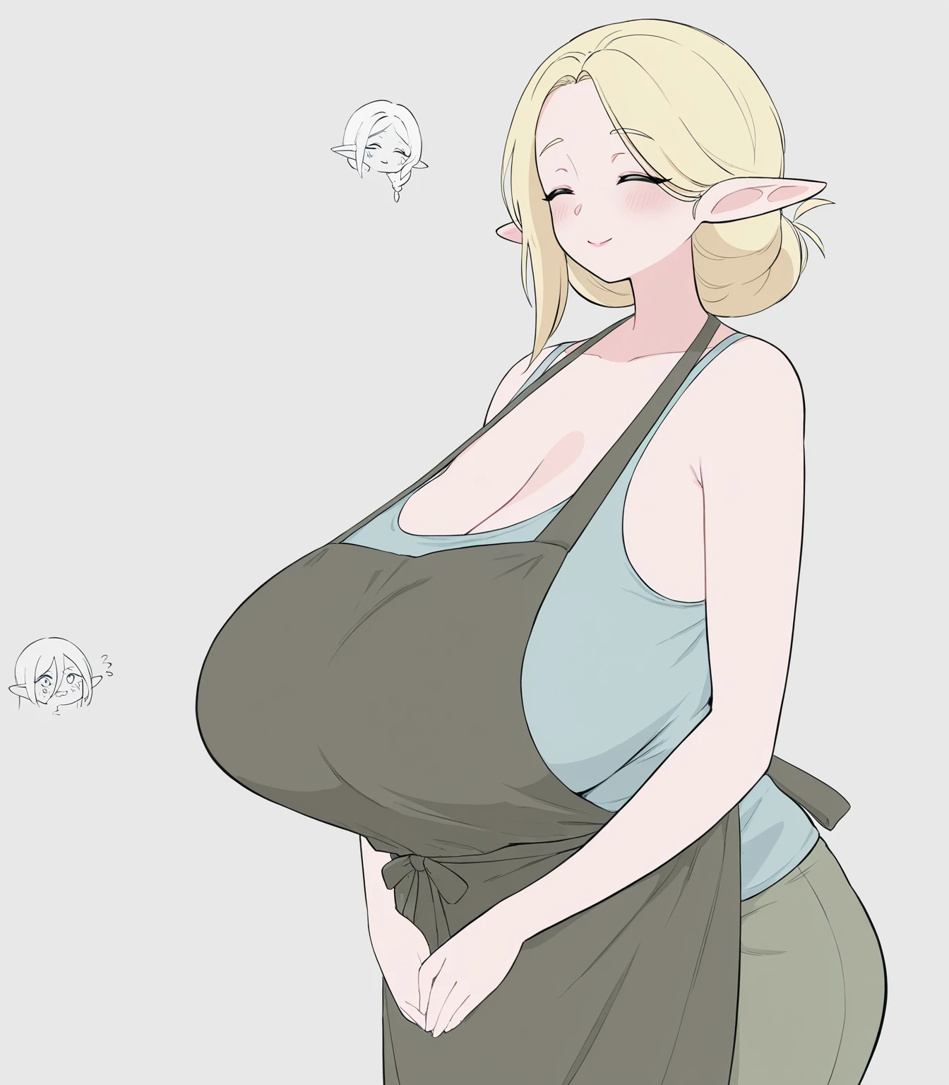 Anime. 1girl . Elf. Slave. Pregnant. Barren pregnancy. Slave collar. Shackles. Dirty tunic. Torn tunic. Blonde. Long hair. Green eyes. Beautiful eyes. Pointy ears. Cold. Runny nose. Sneeze. Sneezes. Snot flows from the nose. Covers his nose with his hands. Snot runs from the nose to the palms after sneezing. Contractions. Waste water Loss of amniotic fluid after sneezing. Full body. Standing.