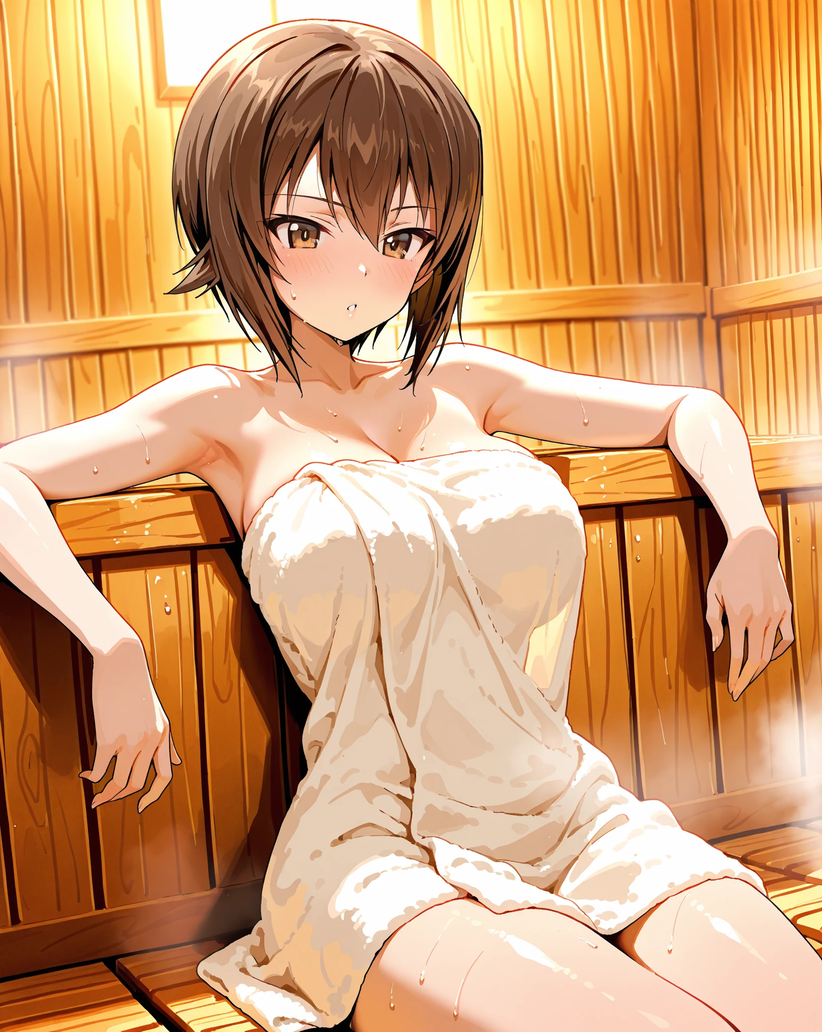 Suzumiya haruhi、short hair、naked