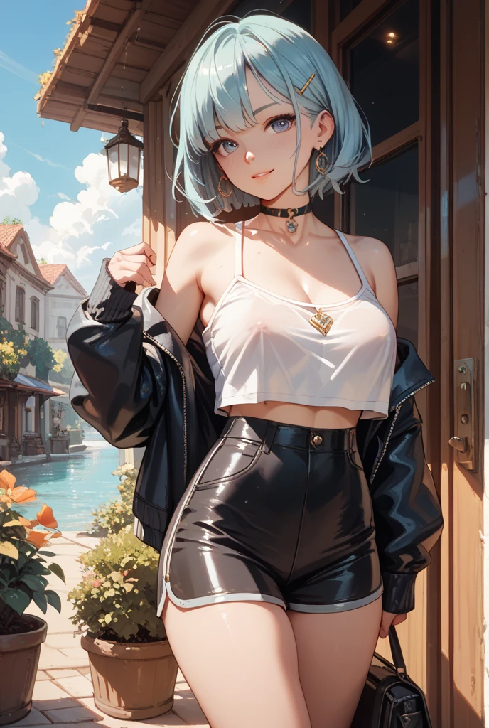 (photorealistic:1.3, highest quality:1.3,8Kmasterpiece, masterpiece:1.3,High resolution,muste piece:1.2),23 year old woman,(lose the match and be stripped naked:1.3),solo,bondage fashion,(NIKKE\), (shiny bodysuit,choker, tights,Knee-high boots), (short hair:1.2、bright blue hair:1.5), (blushing:1.3,smile:1.3), background(snow scene:1.3, ruins:1.3),(Nipple protrusions visible through clothing),(Butt visible through clothes),(slender),(young skinny gravure idol, sophisticated gravure idol),(detailed perfect face), normal hands:1.5, normal fingers:1:5, normal feet:1.5,(cameltoe, camel's feet)