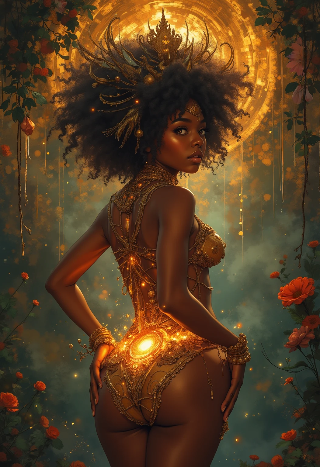 The inner soul of a black women dreams bioluminescent