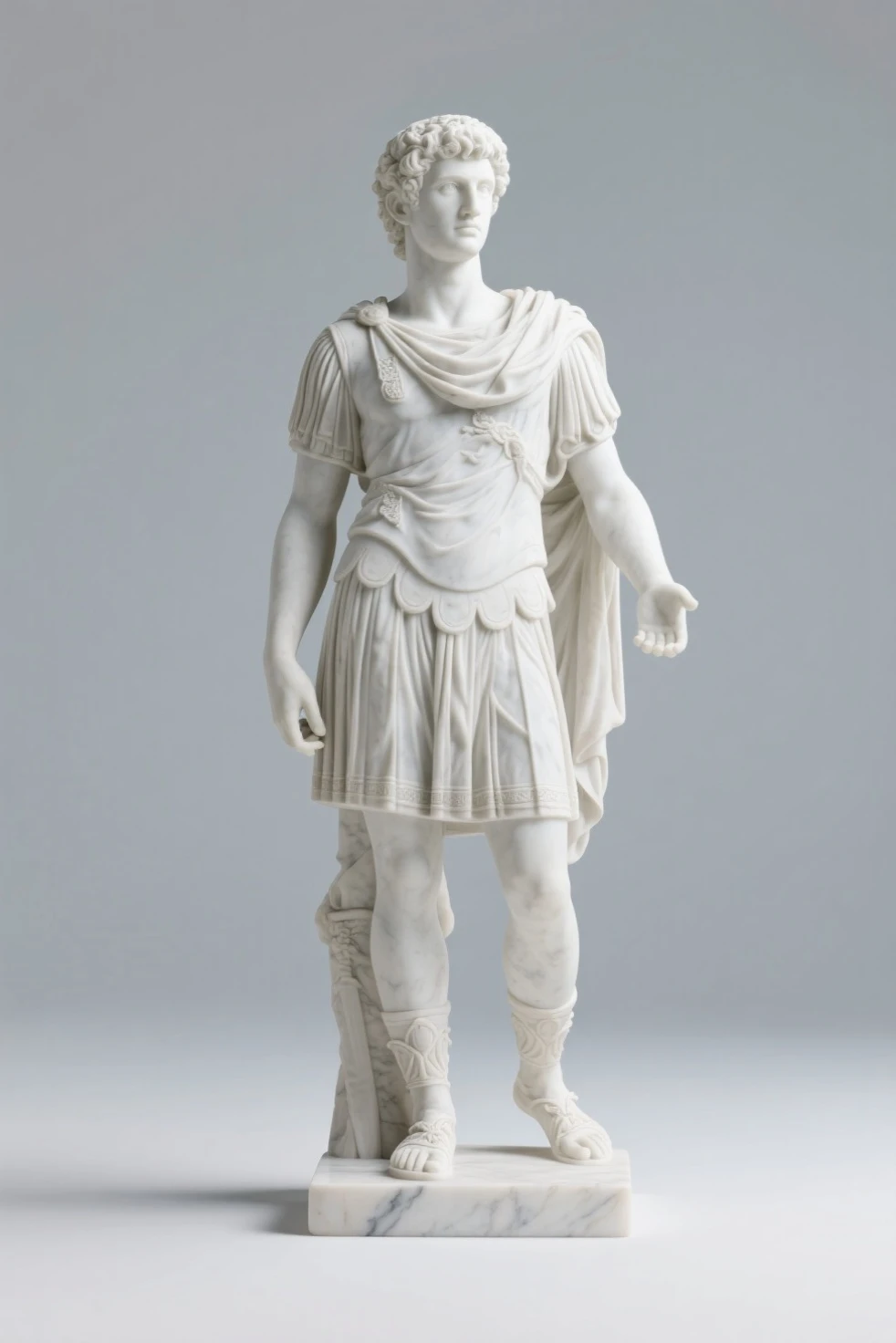 arafed statue of a man with a bunch of people on his back, classic sculpture, roman sculpture, classical sculpture, ancient greek sculpture, sculpture of carving marble, an ancient greek statue, hellenistic sculptures, marble statues, classical statue, classical marble sculpture, ancient greek statue, greco roman statue, greek sculpture, some marble statues can be seen, a marble sculpture