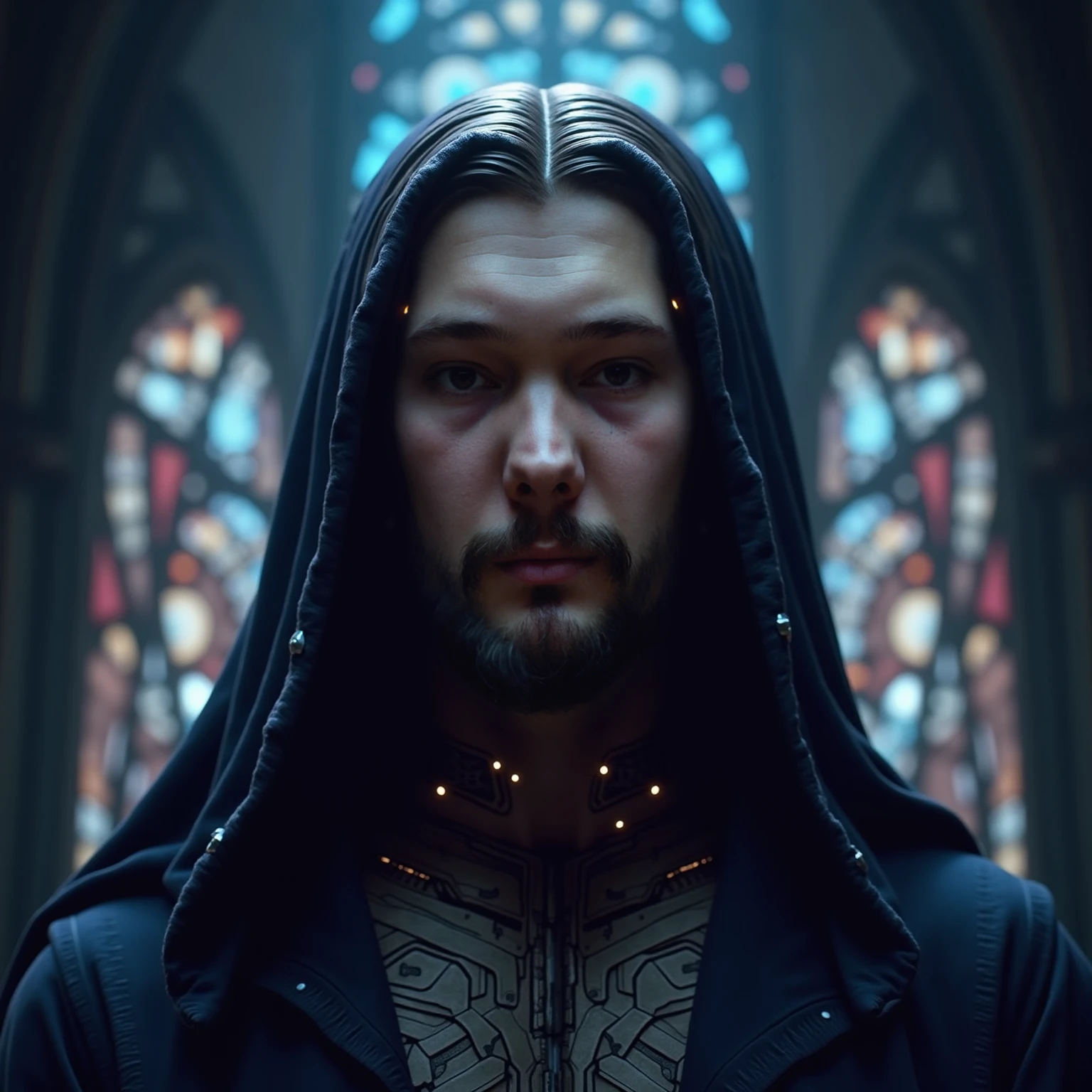 realistic style, 8k, exposure blend, medium shot, bokeh, (hdr:1.4), high contrast, (cinematic), (muted colors, dim colors, soothing tones:1.3), (hyperdetailed:1.2), 3d render, cgi, symetrical, octane render, 35mm, bokeh, (intricate details:1.15), <lora:add_detail:0.8>, <lora:FujiVelvia50:0.4>,
(1man, thin adult male:1.2), brown eyes, auburn hair, fade with beard,
solo, (full body:0.6), looking up, detailed background, detailed face, (decorative religious style, neo-byzantine theme:1.1) (closed eyes:1.1), concetrating, glowing magical third eye symbol , eye tattoo, mentalist, psychic powers, concentration, psychokinesis, precognition, clairvoyance, mesmerizing, thought projection, mind energy, magical blue psychic energy emanating, updraft, mystic atmosphere,