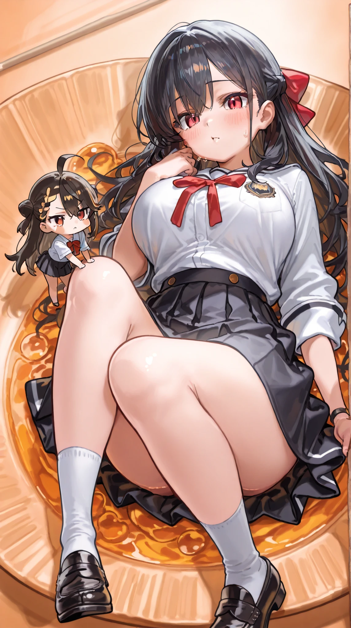 (masterpiece, Highest quality:1.2), alone, One girl, 、Kindergarteners、、、child、childの小さな体、Jessica, , blush、Twin tails, Purple Shirt, Strapless Dress, corset, Earrings, belt,Red long skirt、(Huge breasts:1.2)、Leg spread、Squatting with legs apart、White love juice from the pussy、Drip a large amount of love juice、orgasm、Background Nature、Masturbation、masturbation behavior、Flip up your skirt、clitoris、Black tights、Urinating、incontinence、Peeing、Transparent clothes、Pee、Put your hands behind your back、Fall backwards、Massage the breasts、Sweat、M字Leg spread、Put your finger in your pussy、From below、Embarrassed、Embarrassed expression、Bend your knees、Completely naked