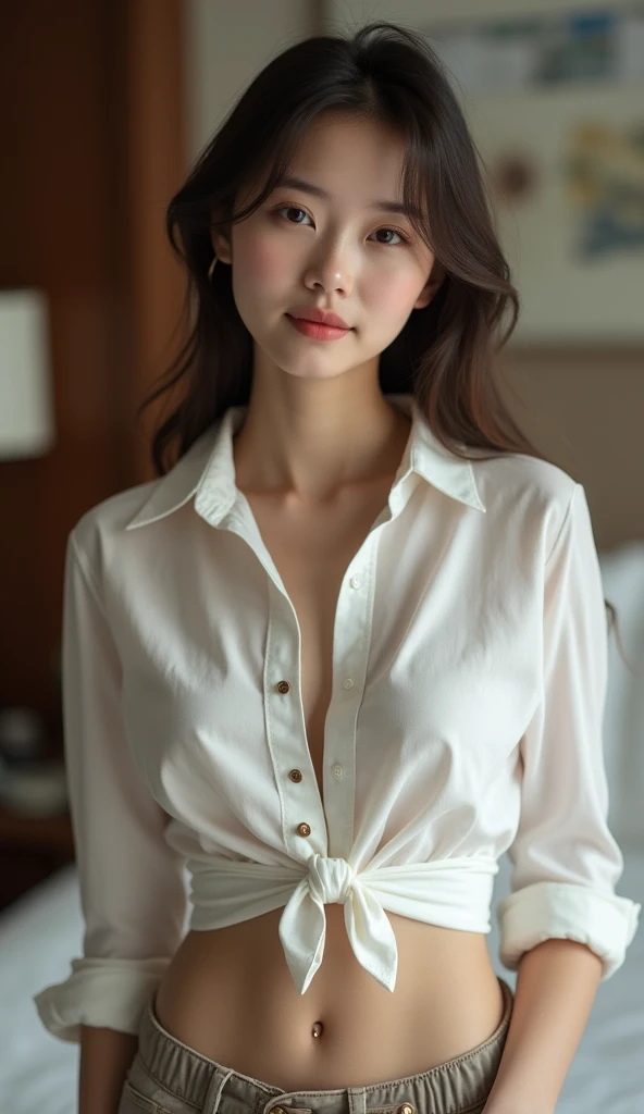 1 femme, Long Wavy Hair, dark brown eyes, Condo, nounous, ciel