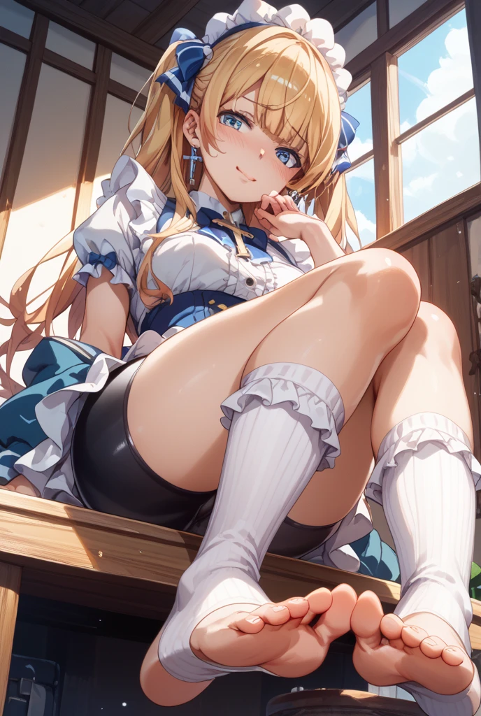 Blue eyed 12 year old girl with cute blonde wavy headband sits naked with legs spread wide showing her ass, anus, pussy and small nipples。I don't wear any underwear。A pose where you can be seen from below。are small。Pose that shows your anus。pussy and anus are spread。lolita。Spreading legs with both hands。On the way to take off your panties。putting a vibrator in her pussy。SEX。NFSW