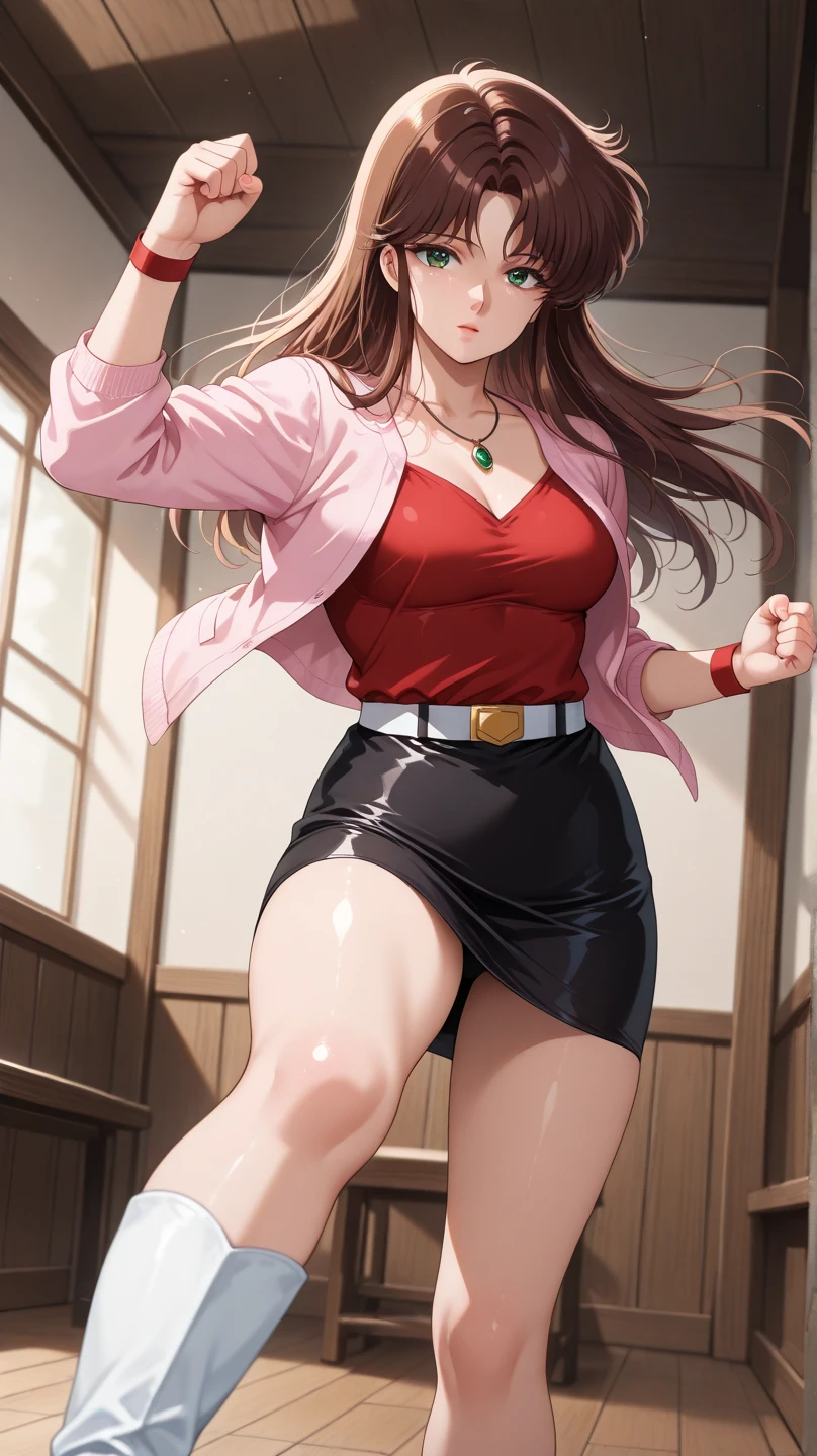 (portrait, gotou airi), (long legs, thick thighs, narrow waist:1.2, wide hips:1.4), (thick lips), lipstick, long eyelashes, long dark hair, (thin toned body, cyber circuits corset). (biologic translucent tight long skirt), (luminescent crystalline sexy platform heels). (futuristic holographic legwear), mature, detailed face, detailed body