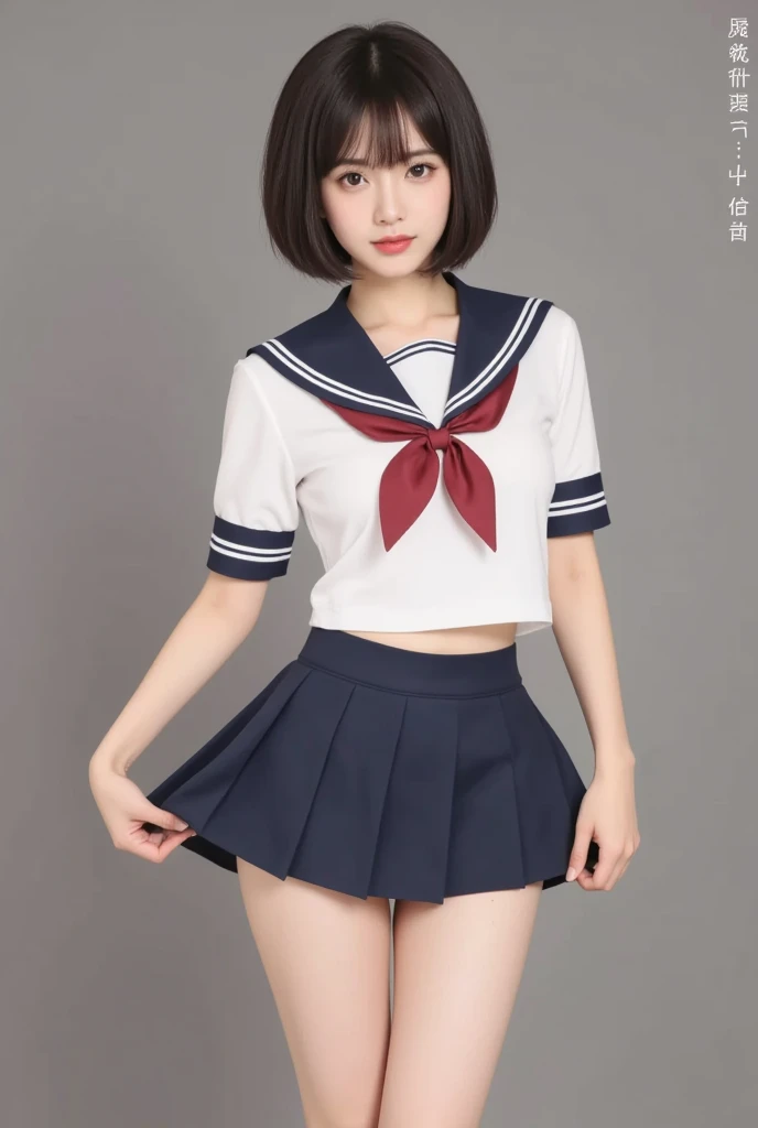 upskirt、Low - Angle、White underwear、uniform、skirt