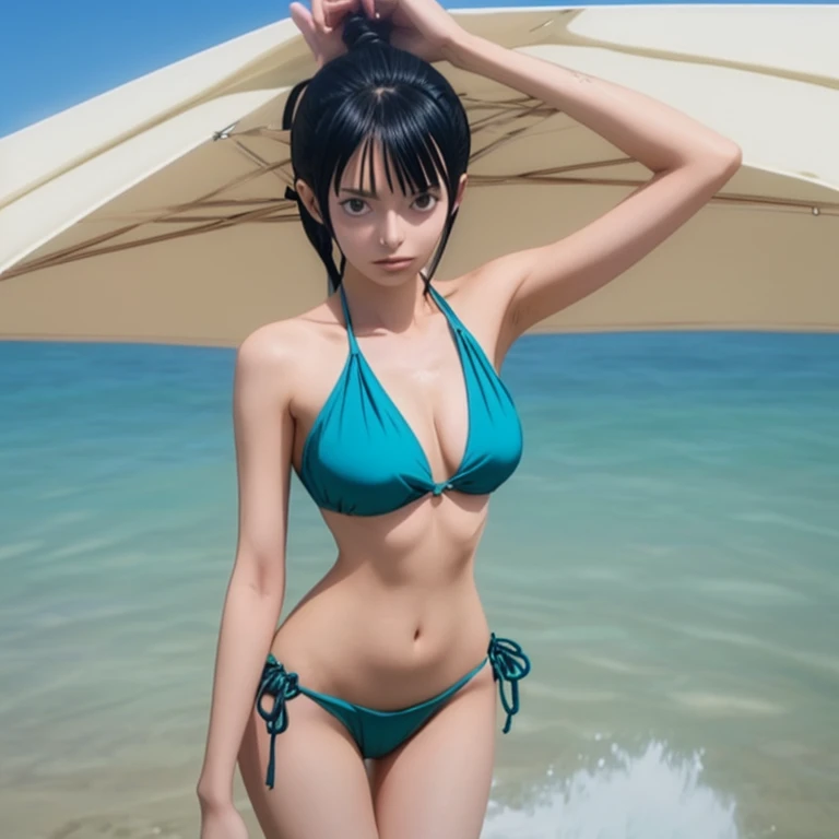 woman, bikini, beach, anime, One Piece