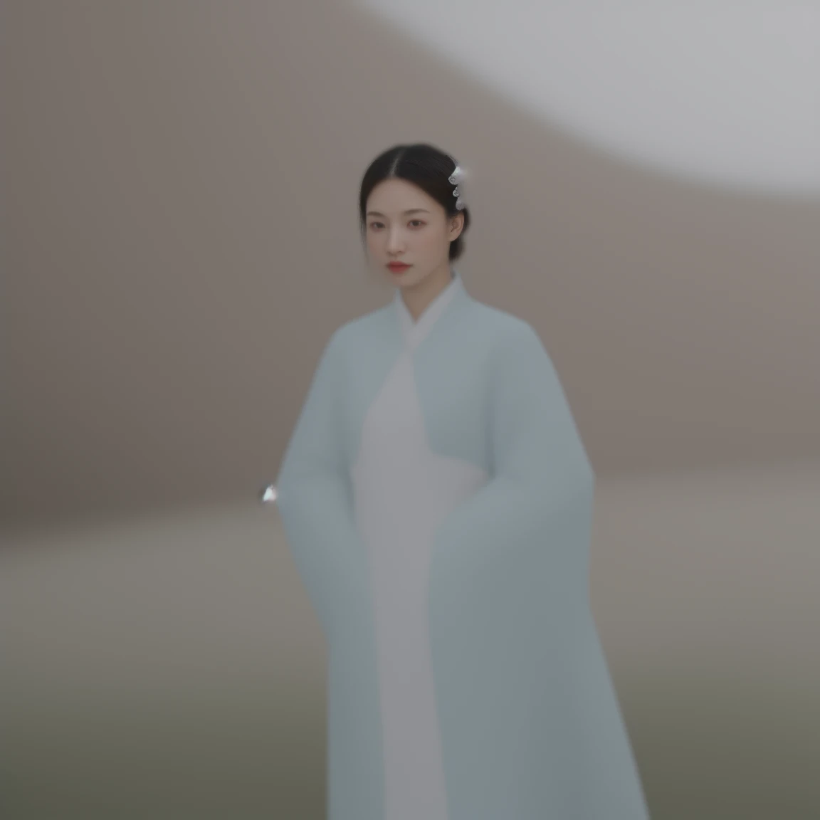 Chinese beauty, hanfu, palace background