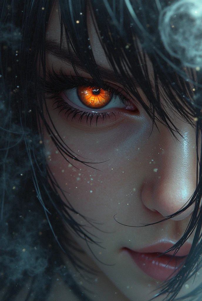 (extremely detailed CG unity 8k wallpaper),(masterpiece), (best quality), (Ultra fine), (best illustration),(BEST SHADOW), (sharp eyeliner, eye shadows, Meticulous eyes :1.1), (火焰, smokes:1.3), ,BREAK BREAK BREAK, (vector:1.2), wicked smile,  