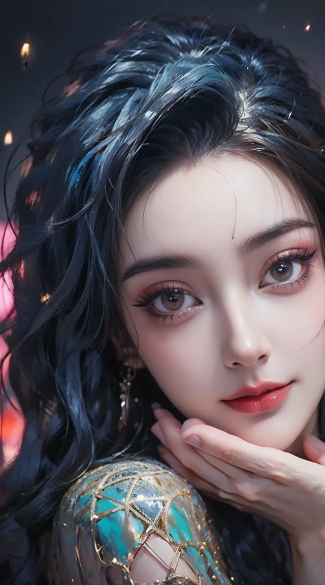 Best quality,masterpiece,ultra high res,(photorealistic:1.4),1girl,fine fabric emphasis,(Reddish brown eyeshadow:1.1),(upswept eyeliner:1.5),(red lips:1.3)