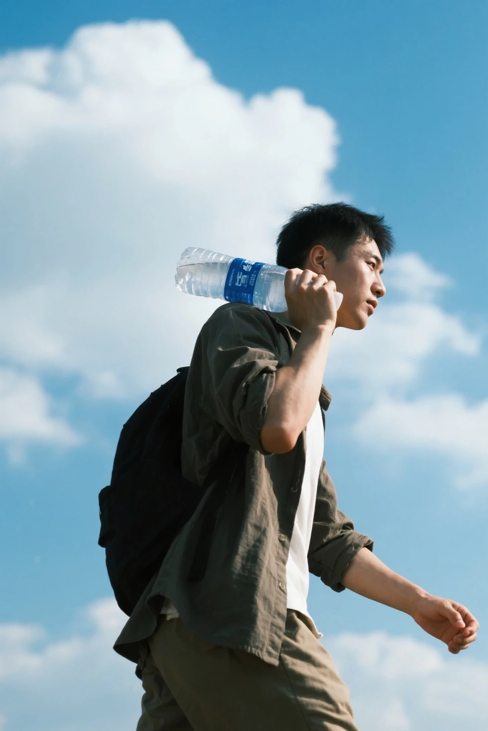 He carries water to drink